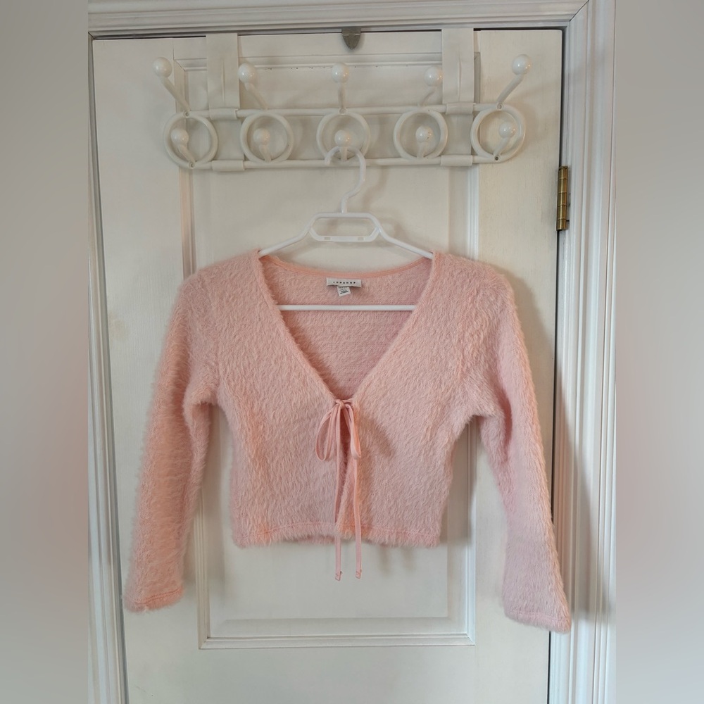 💗 Topshop Pink Tie-Front Top – Size S 💗